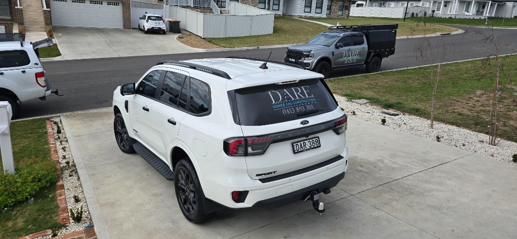 White Ford Everest fleet vehicle after detailing