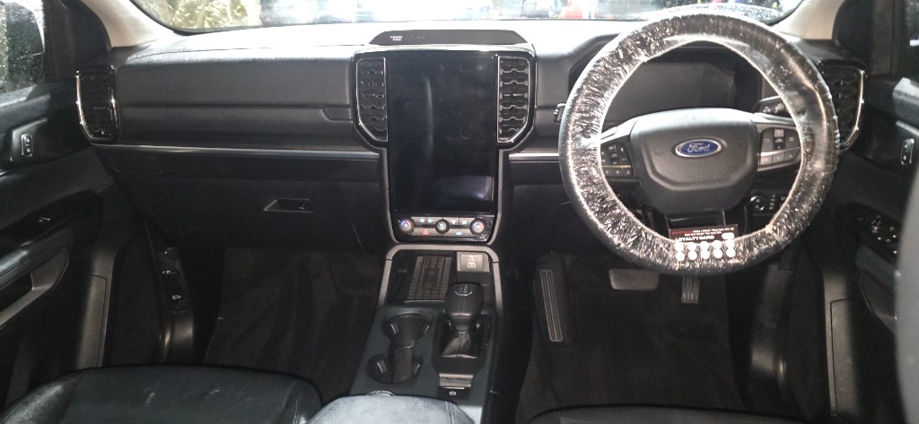 Interior car cleaning and detailing on Ford Everest cabin